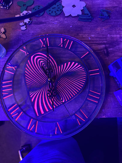 Heart of Time Wall Clock – Modern Roman Numeral Art Clock