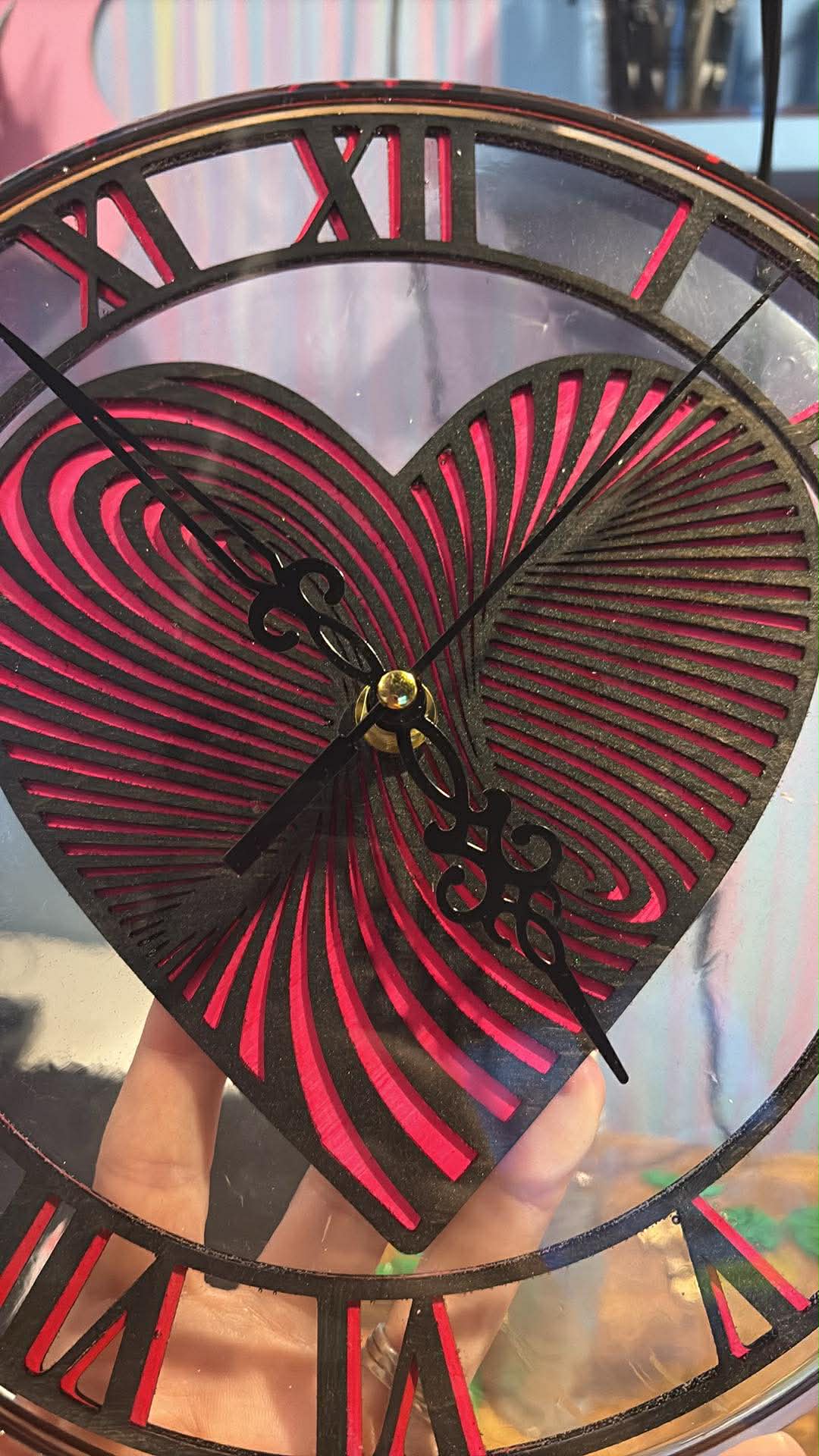 Heart of Time Wall Clock – Modern Roman Numeral Art Clock