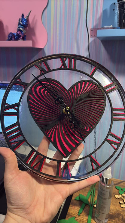 Heart of Time Wall Clock – Modern Roman Numeral Art Clock