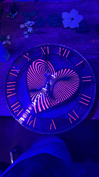 Heart of Time Wall Clock – Modern Roman Numeral Art Clock