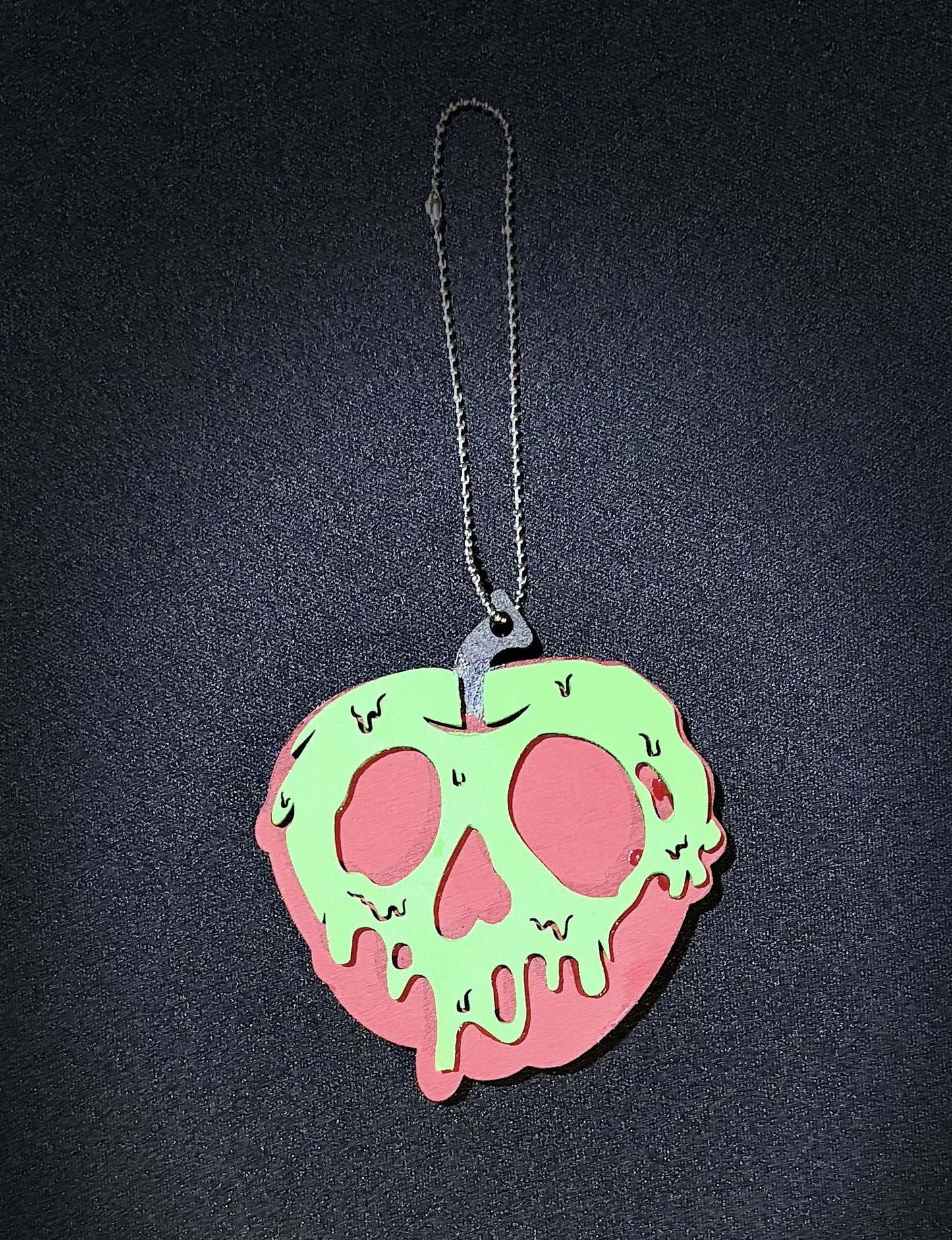 Poison Apple Keychain - Handmade multi-layered Gothic Keychain.