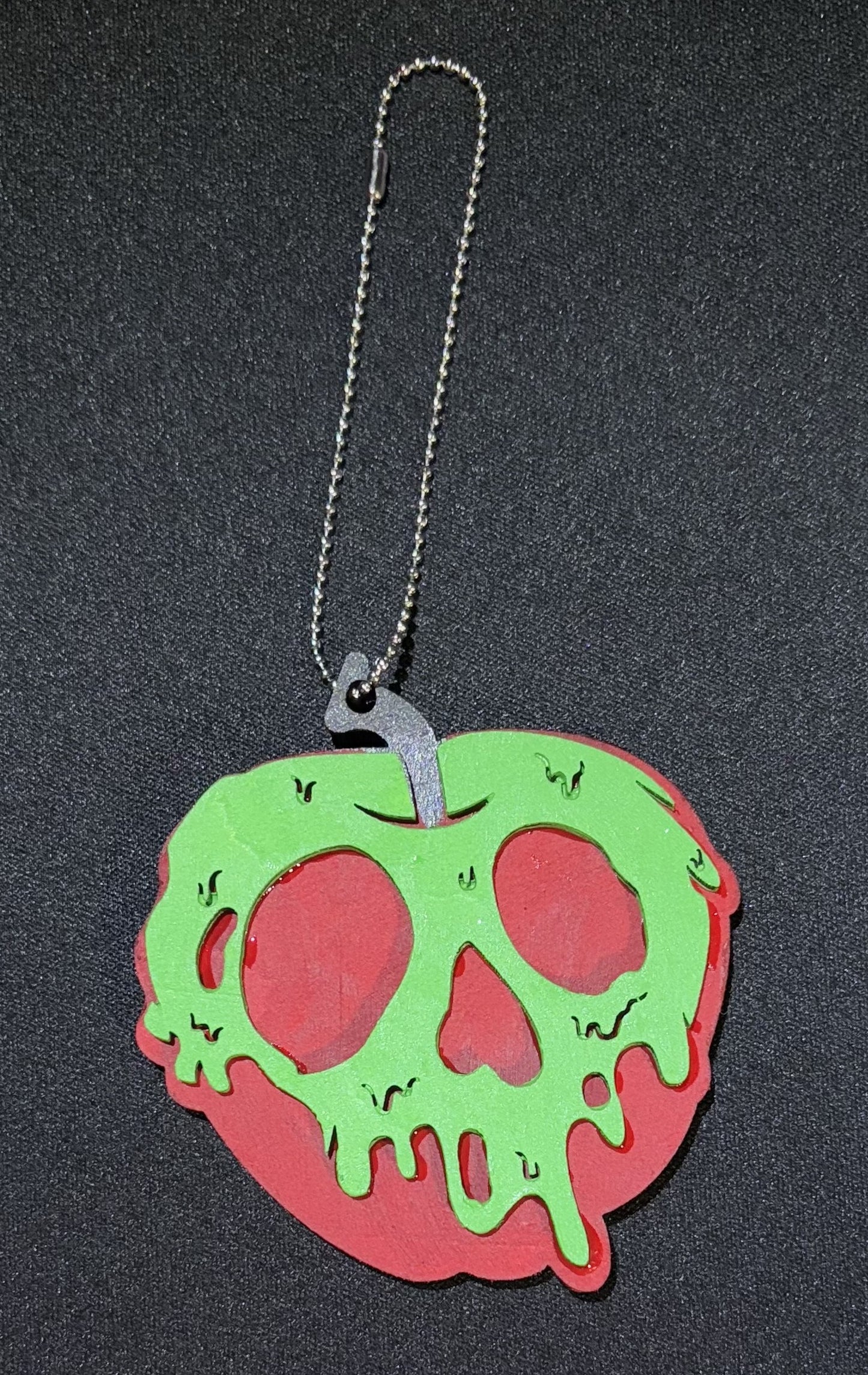 Poison Apple Keychain - Handmade multi-layered Gothic Keychain.